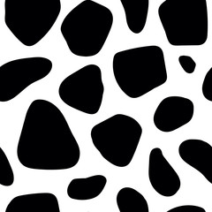 Seamless pattern with black jaguar leopard animal skin print texture fur © madiwaso