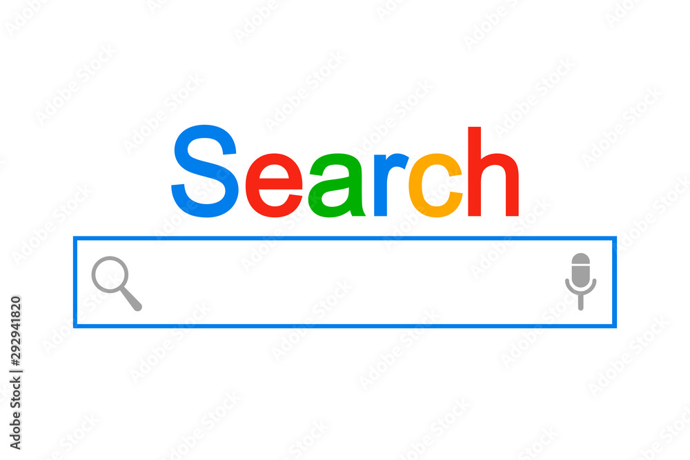 Fototapete search bar web page internet browser button sign, search box template isolated – stock vector