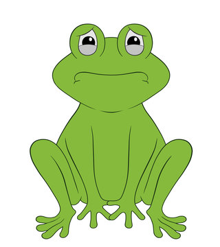 sad frog cartoon