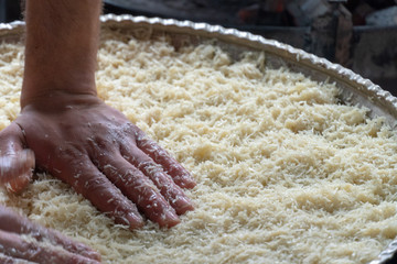 Fresh Kunefe in Hatay by hand