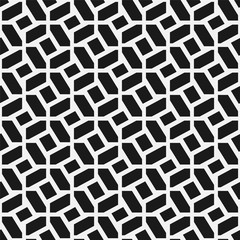 Vector seamless geometric pattern. Modern grid simple texture. Repeating abstract monochrome background with creative shapes