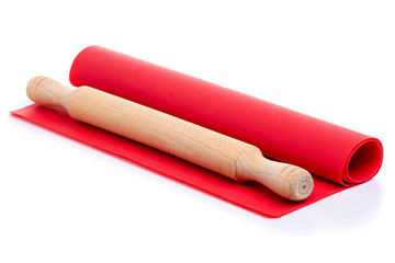 Silicone baking mat on white background isolation