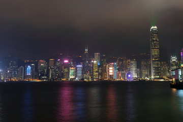 Fototapeta premium Lightshow Hong Kong