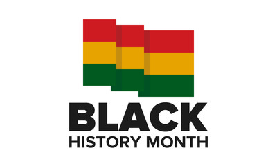 Black History Month. African American History. Celebrated annual. In February in United States and Canada. In October in Great Britain. Poster, card, banner, background. Vector illustration