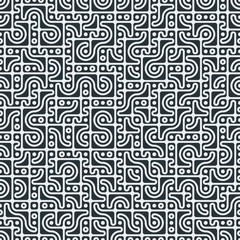 Fototapeta premium Truchet Losowy wzór Generative Tile Art ilustracja tła