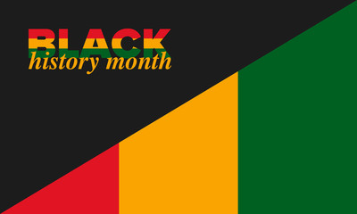 Fototapeta premium Black History Month. African American History. Celebrated annual. In February in United States and Canada. In October in Great Britain. Poster, card, banner, background. Vector illustration