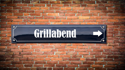 Fototapeta premium Schild 404 - Grillabend
