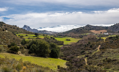 Fototapeta na wymiar Landscape in the mountains of Sierra Nevada national park