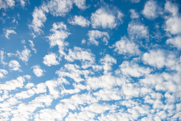 Beautiful tiny clouds on the blue sky