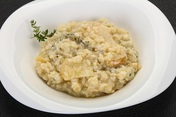 Risotto with pear and gorgonzola