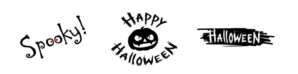 Hand drawn halloween party lettering