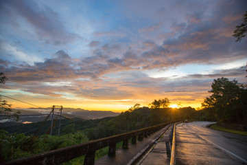 amazing view of sunset