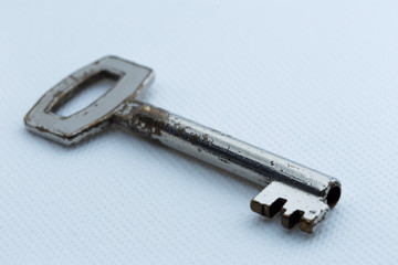 Detail of old used key.