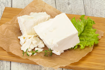 Greek traditional Feta soft cheese