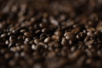 roasted coffee beans, food concept background