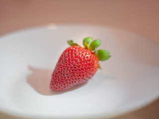 Close up fresh ripe strawberry fruits . Healthy strawberry background and Copy space