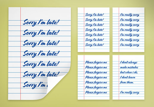 Humorous Apology Card Layout Set