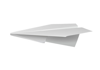 Origami paper airplane. Isolated on white background. Vector illustration.