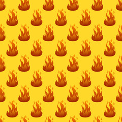Seamless pattern with fire flame