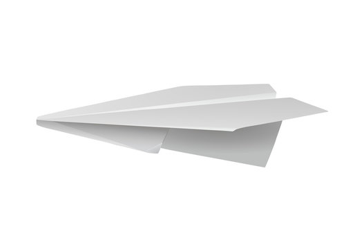 Origami Paper Airplane. Isolated On White Background. Vector Illustration.