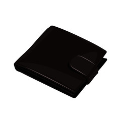 brown leather wallet vector illustration isolated