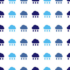 Obraz premium Seamless pattern of rainy clouds