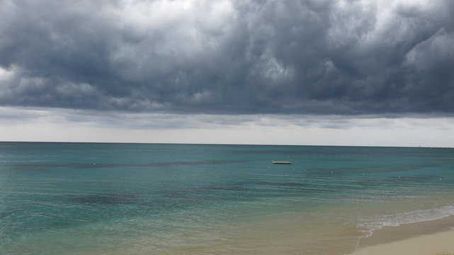 Jamaican storm coming in across the sea