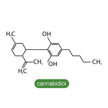 Cannabidiol Cannabis Molecule.