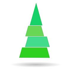 Modern abstract image of a green tree