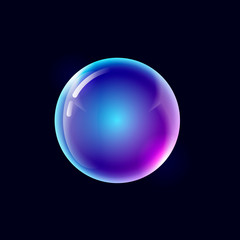 Realistic gradient sphere in vector.