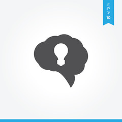 Idea vector icon, simple sign for web site and mobile app.