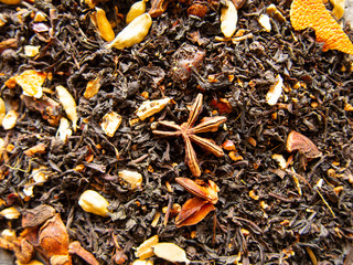 fragrant leaf tea and spicy spices