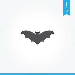 Bat vector icon, simple sign for web site and mobile app.