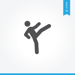 Karate vector icon, simple sign for web site and mobile app.