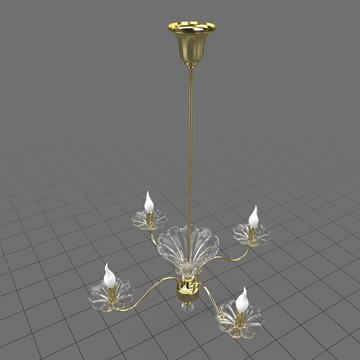 Floral tulip chandelier