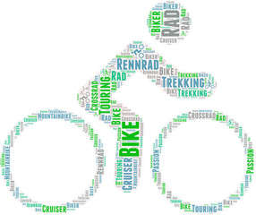 Bike und Biker als Wortwolke