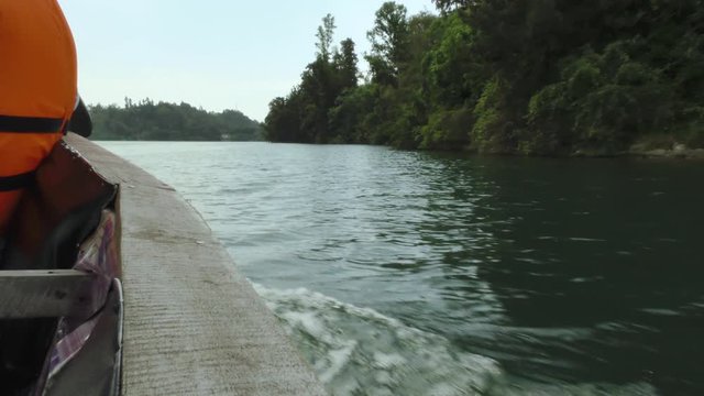 Outstanding landscape view from a boat trip on lake kivu, Rwanda Africa