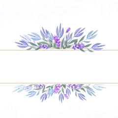 cute frame with lilac flowers and place for text