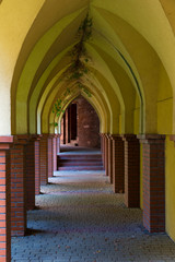 Obraz premium Enfilade with stone vaults outside