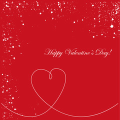 Fototapeta na wymiar Valentines day card love heart design, vector illustration