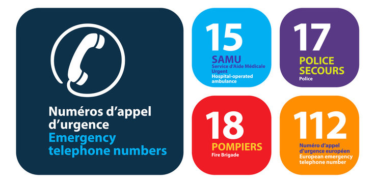 Num&eacute;ros d'appel d'urgence en France	