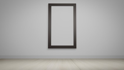 Modern museum frame. Interior design, minimalist. Mock up frame
