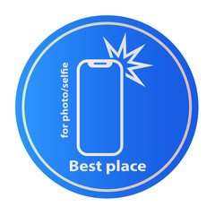 Allowed sign is the best place for selfie sticks camera Vector photography of a mobile phone smartphone is prohibited sign icon monopod selfie icon is allowed Take care to keep your hands in the shape