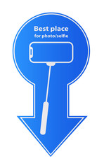 Allowed sign is the best place for selfie sticks camera Vector photography of a mobile phone smartphone is prohibited sign icon monopod selfie icon is allowed Take care to keep your hands in the shape