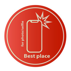 Allowed sign is the best place for selfie sticks camera Vector photography of a mobile phone smartphone is prohibited sign icon monopod selfie icon is allowed Take care to keep your hands in the shape