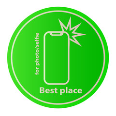 Allowed sign is the best place for selfie sticks camera Vector photography of a mobile phone smartphone is prohibited sign icon monopod selfie icon is allowed Take care to keep your hands in the shape