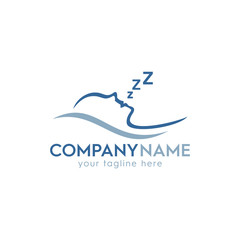sleeping logo template 