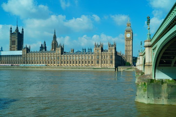 Fototapeta premium big ben london and river thames