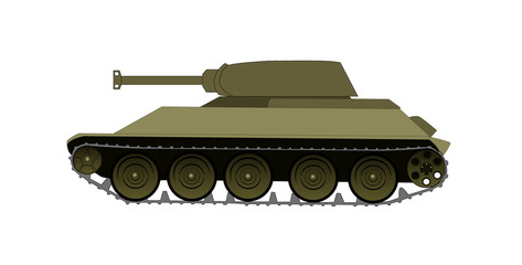 Fototapeta na wymiar green tank isolated vector illustration