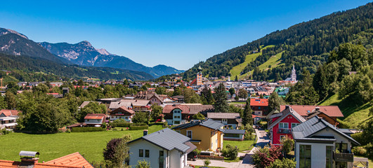 Beautiful alpine view at the famous Planai Alm, Schladming, Steiermark, Austria